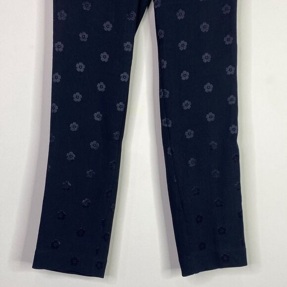 LOFT Black Floral Print Marisa Pant Women's Size 2 - Picture 6 of 9